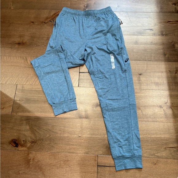 ASICS Men’s Tech 2.0 Pants in Steel Blue Spacedye NWT - Picture 1 of 7